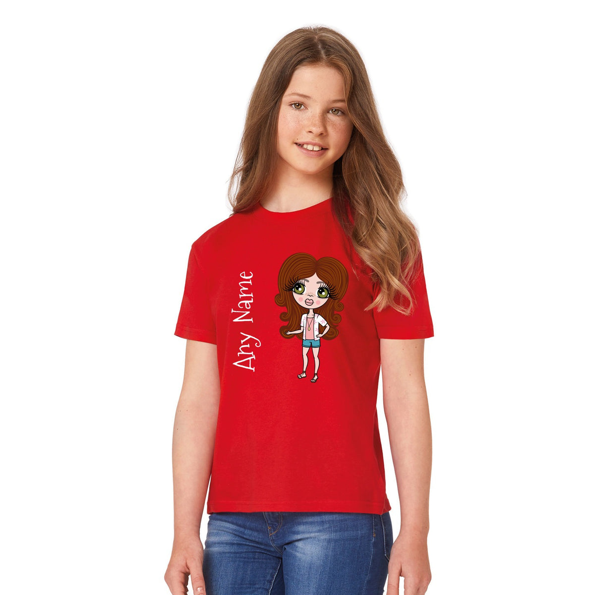 Girls red deals t shirt