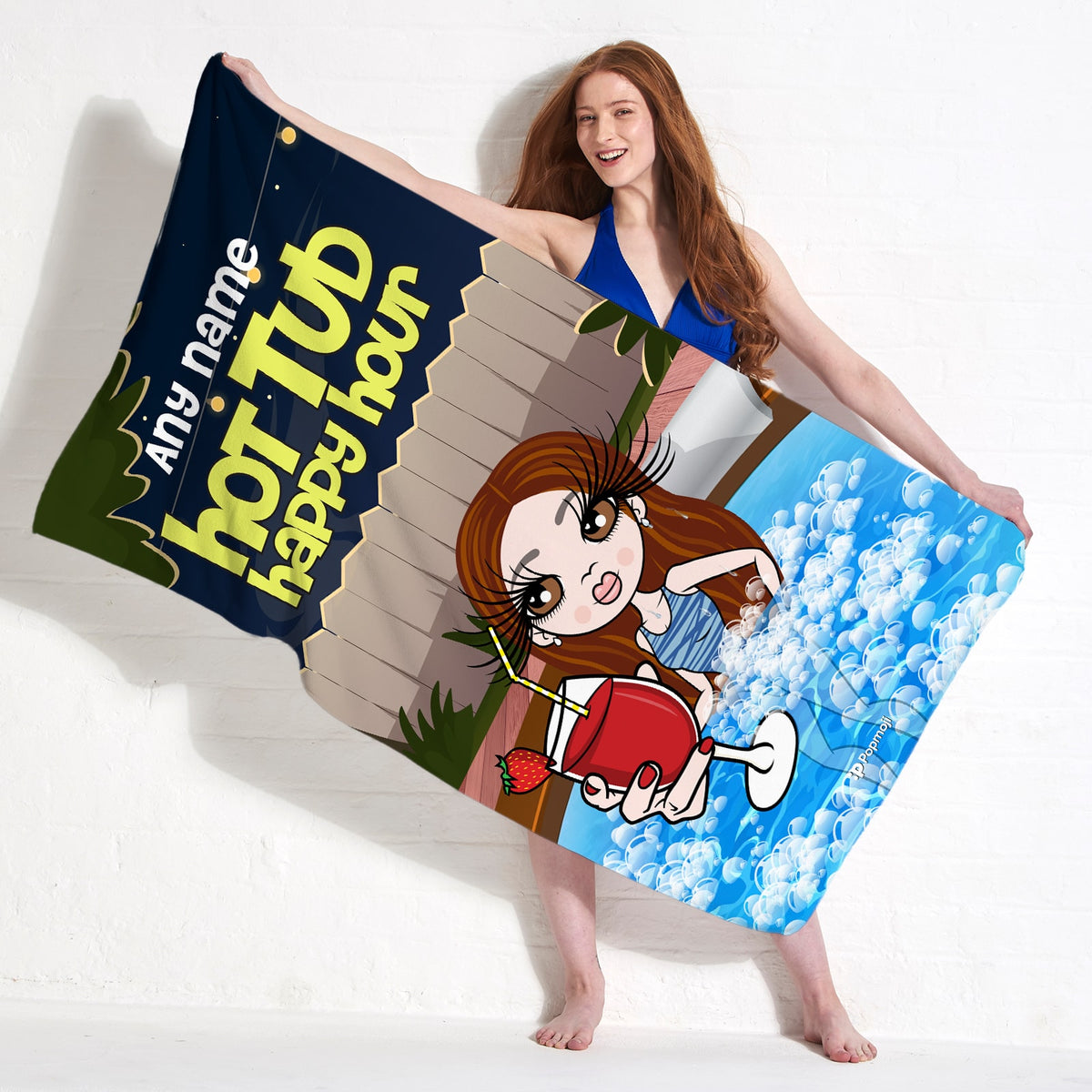 MrCB Hot Tub Happy Hour Beach Towel
