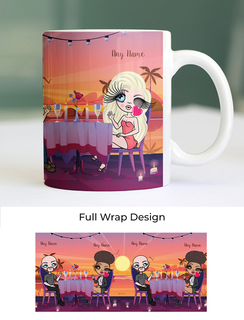 Multi Character Couples Exotic Date Mug