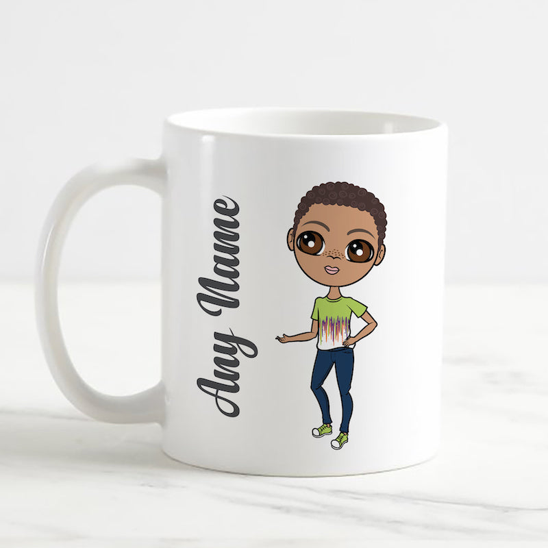 Personalised Popmoji Boys White Mug