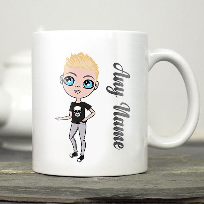 Personalised Popmoji Boys White Mug