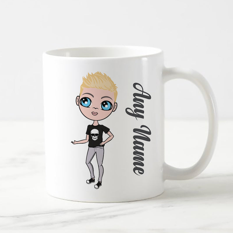 Personalised Popmoji Boys White Mug