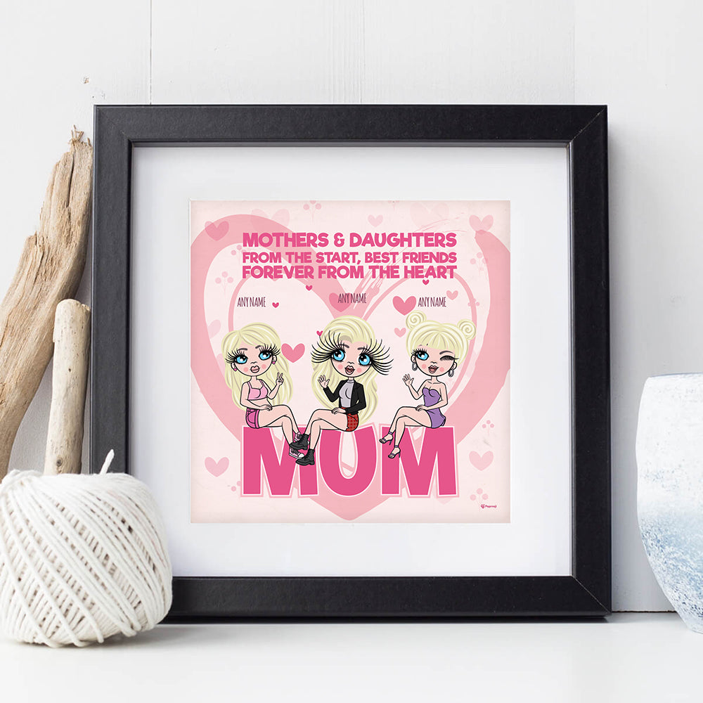 Multi Character From The Start Mum & Daughters Personalised Framed Print