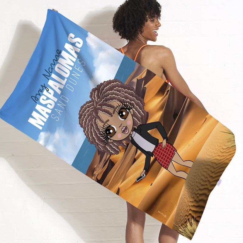 ClaireaBella Personalised Maspalomas Sand Dunes Beach Towel - Image 2