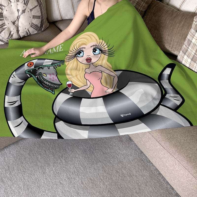 ClaireaBella Sinister Striped Snake Fleece Blanket - Image 3