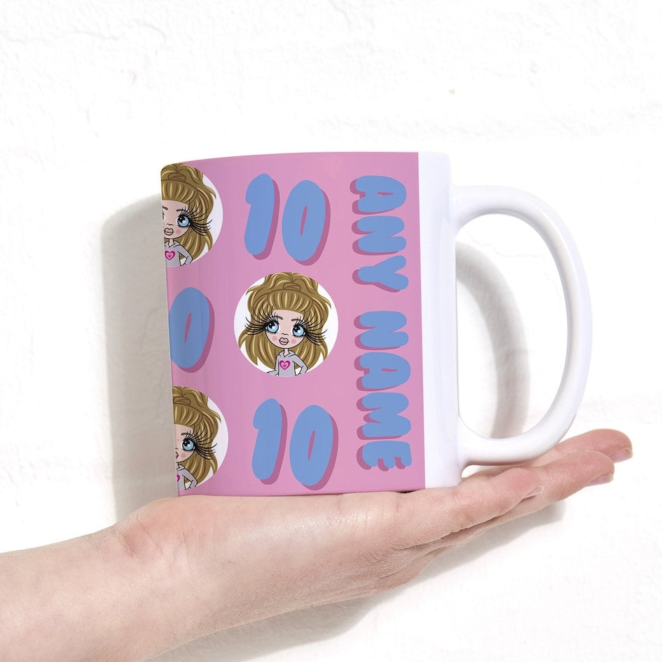 ClaireaBella Girls Personalised 10th Birthday Mug - Image 2