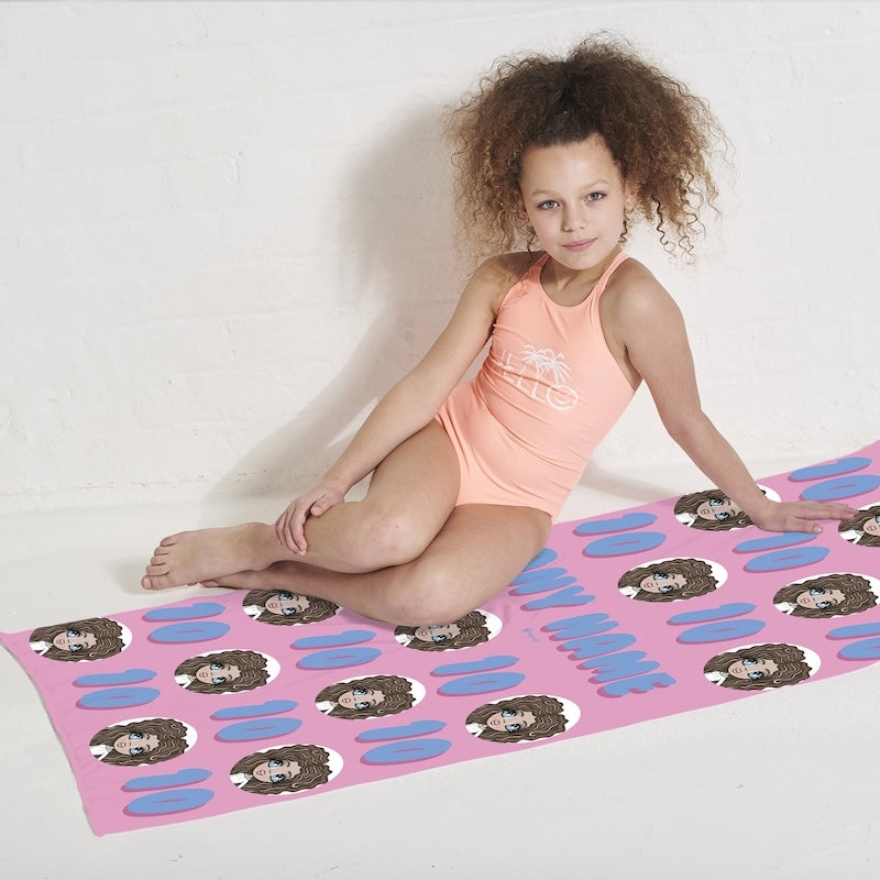 ClaireaBella Girls Personalised 10th Birthday Beach Towel - Image 2