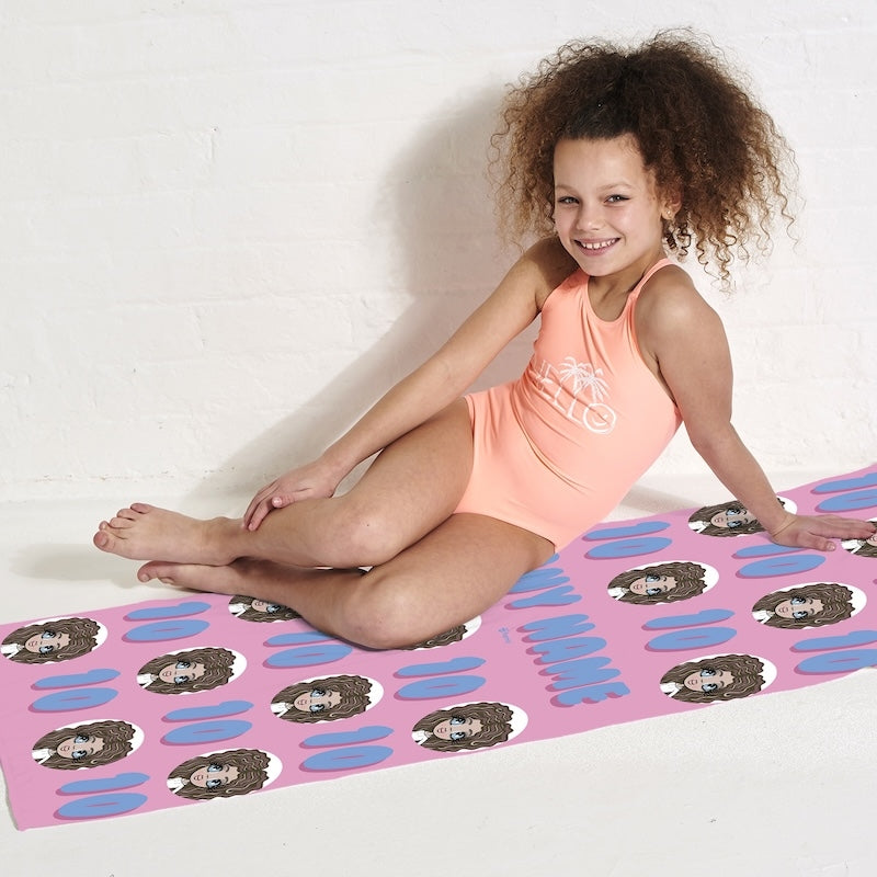 ClaireaBella Girls Personalised 10th Birthday Beach Towel - Image 3