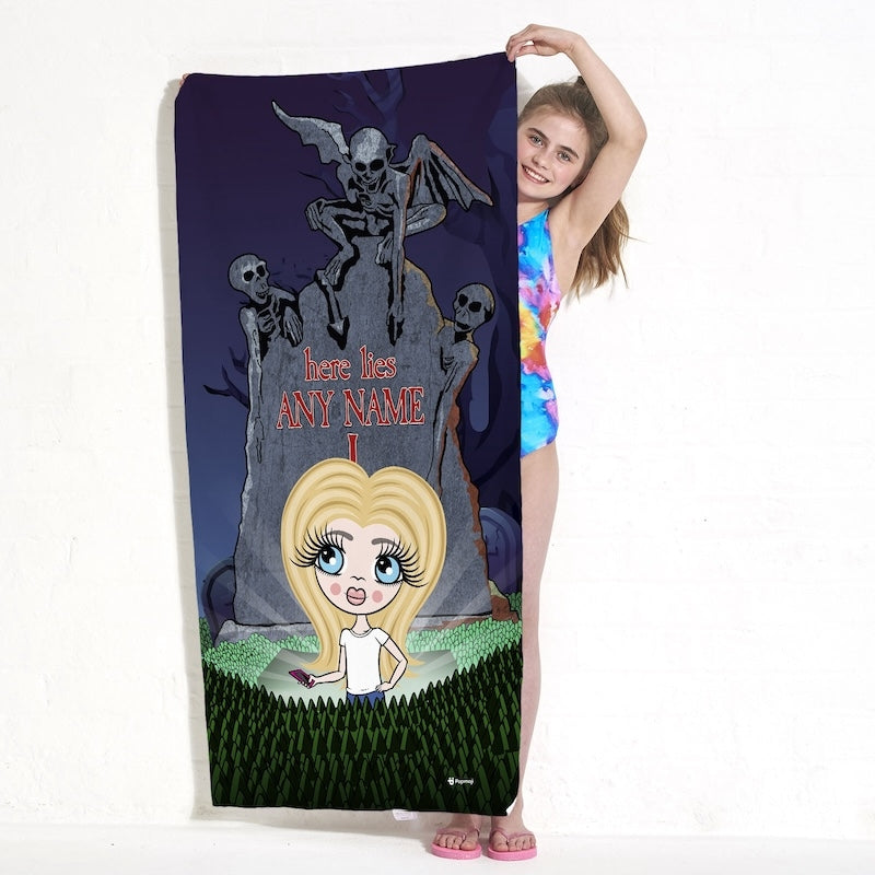 ClaireaBella Girls Ghostly Grave Beach Towel - Image 4