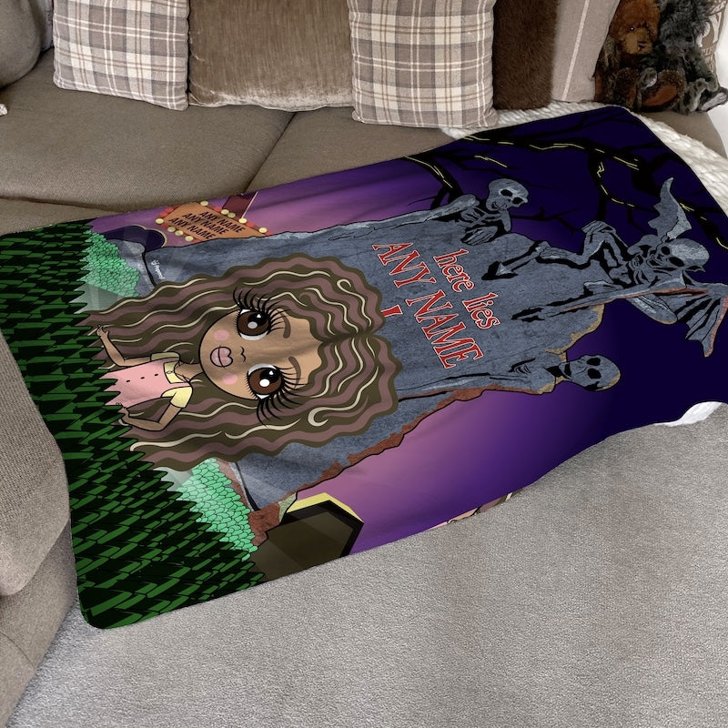 ClaireaBella Girls Ghostly Grave Fleece Blanket - Image 2