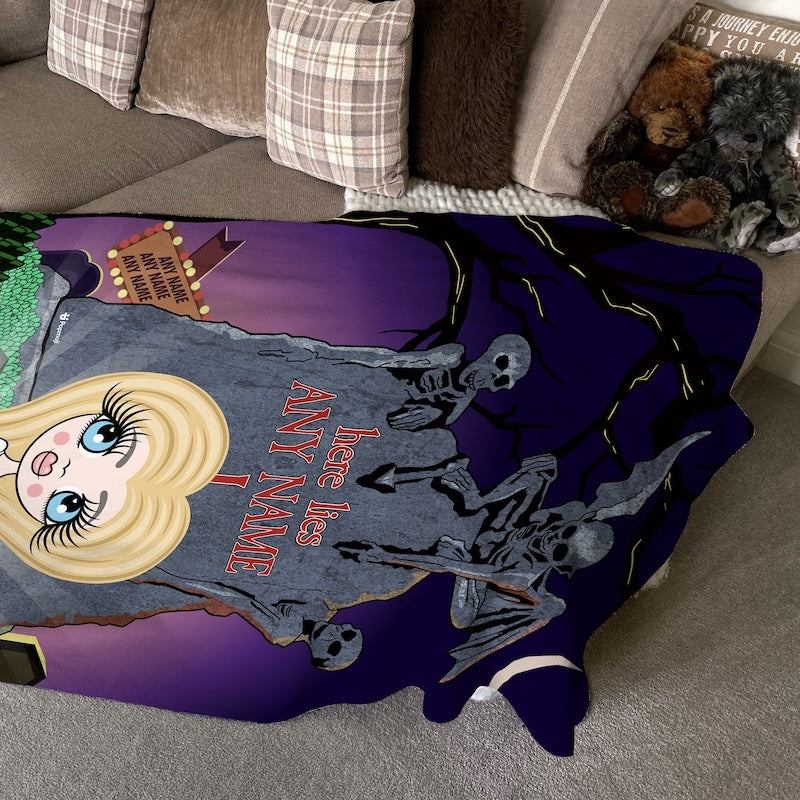 ClaireaBella Girls Ghostly Grave Fleece Blanket - Image 3