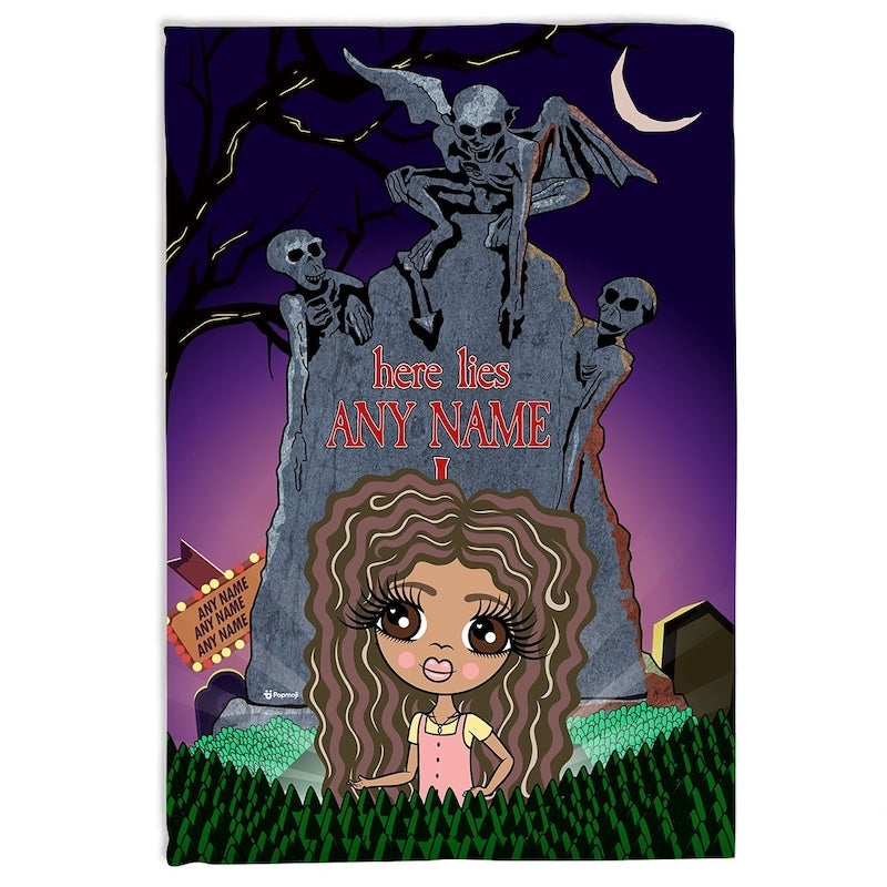 ClaireaBella Girls Ghostly Grave Fleece Blanket - Image 1