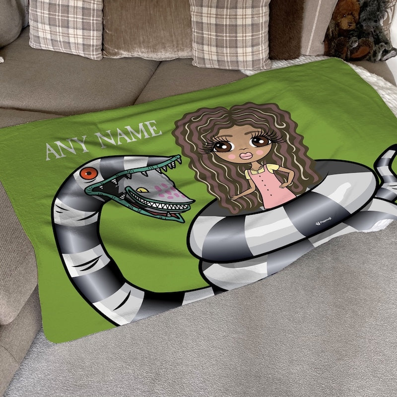 ClaireaBella Girls Sinister Striped Snake Fleece Blanket - Image 6