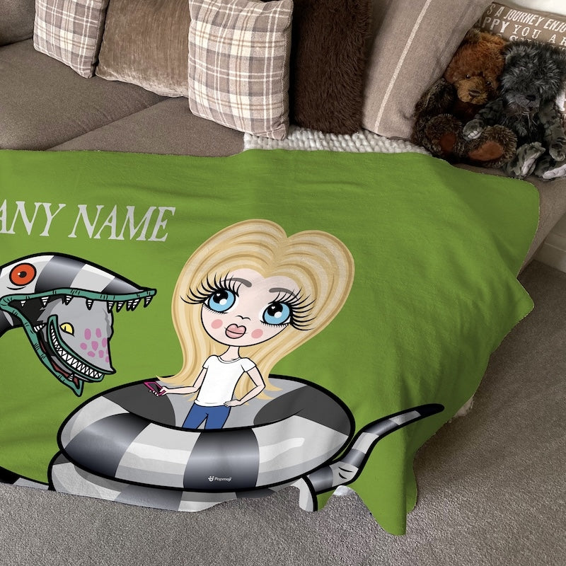 ClaireaBella Girls Sinister Striped Snake Fleece Blanket - Image 3