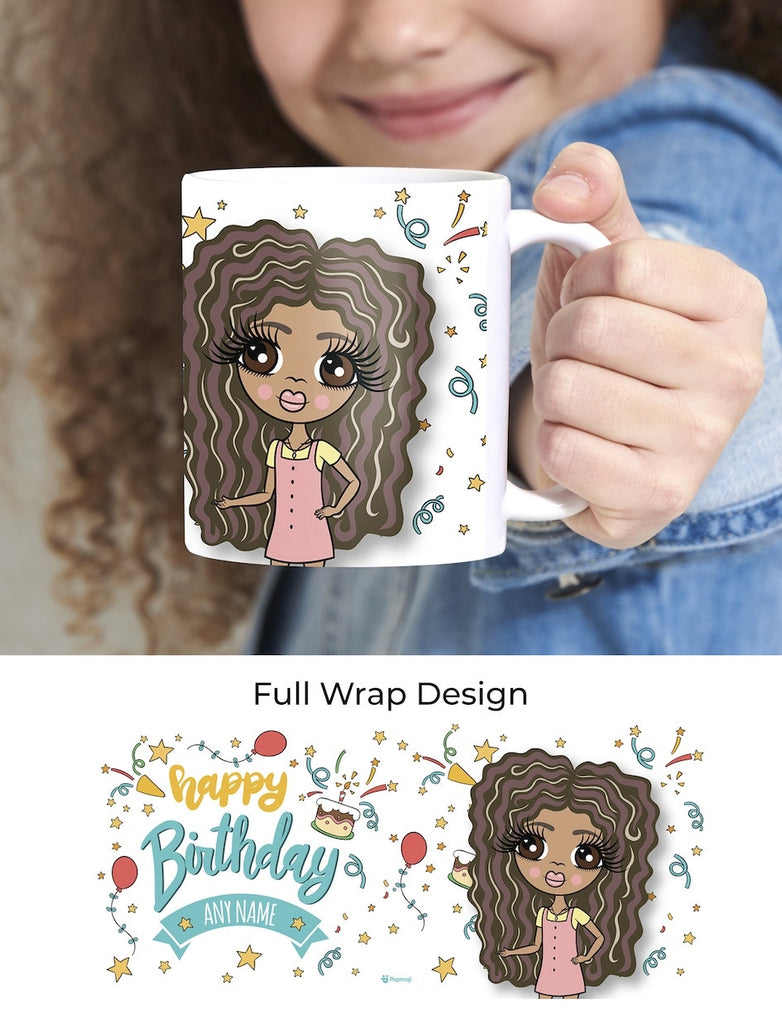 ClaireaBella Girls Personalised Patterned Birthday Mug - Image 1