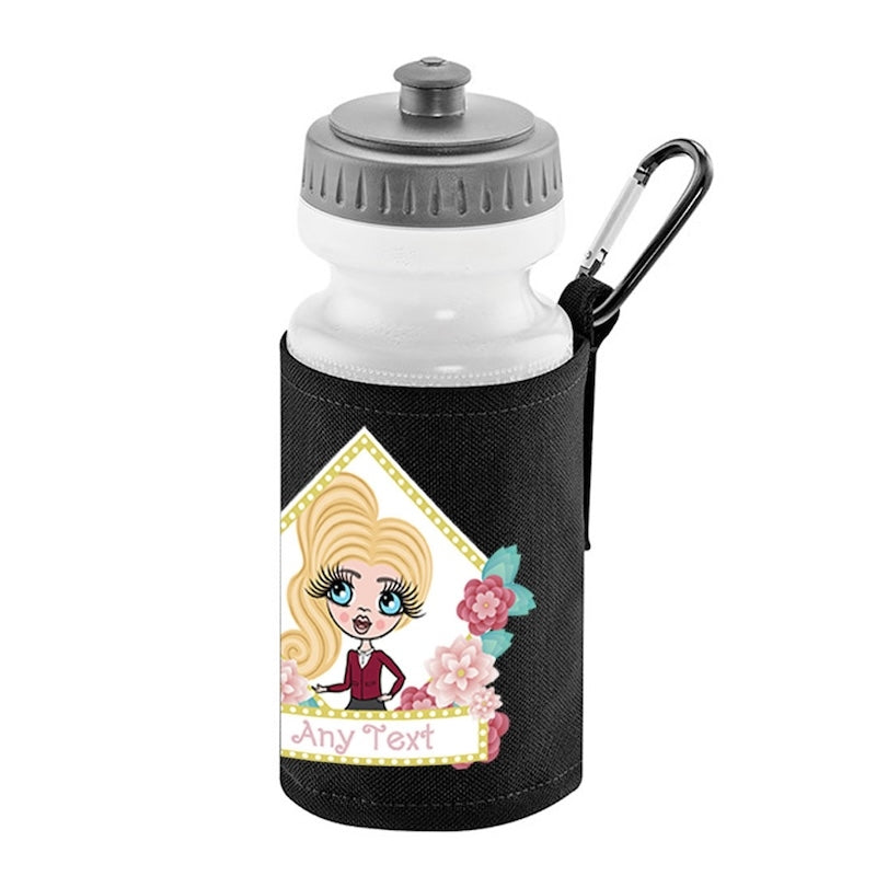 ClaireaBella Girls Personalised Floral Water Bottle And Holder - Image 3