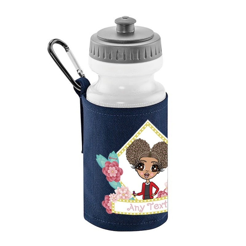 ClaireaBella Girls Personalised Floral Water Bottle And Holder - Image 4