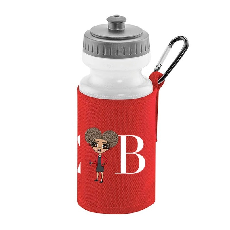 ClaireaBella Girls Personalised LUX Initial Water Bottle And Holder - Image 6