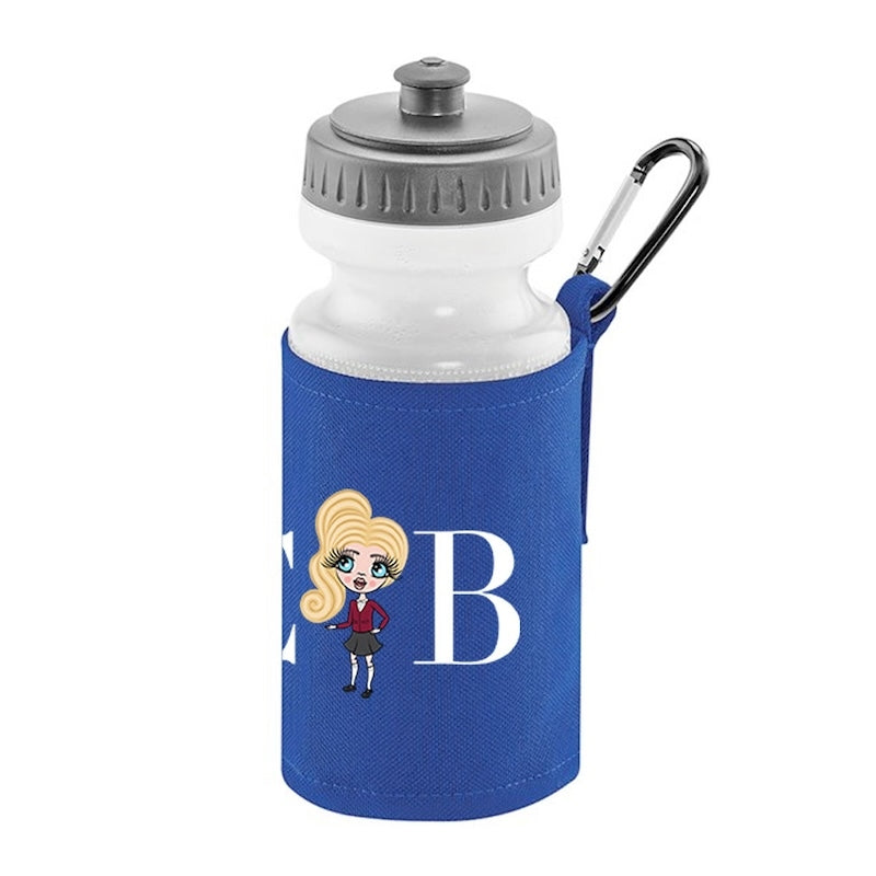 ClaireaBella Girls Personalised LUX Initial Water Bottle And Holder - Image 3