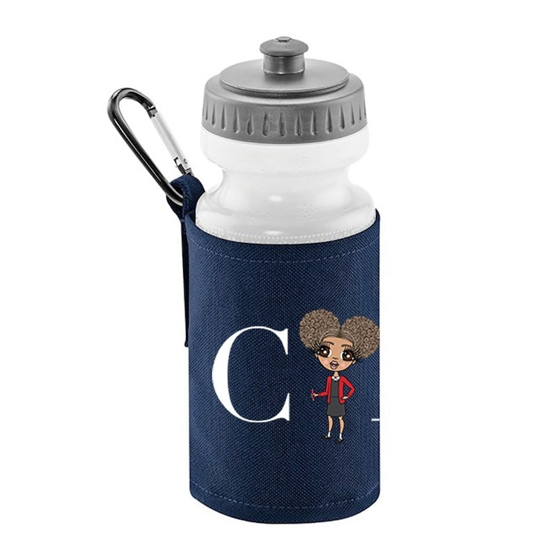 ClaireaBella Girls Personalised LUX Initial Water Bottle And Holder - Image 4