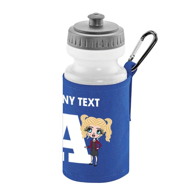 ClaireaBella Girls Personalised One Letter Water Bottle And Holder - Image 4