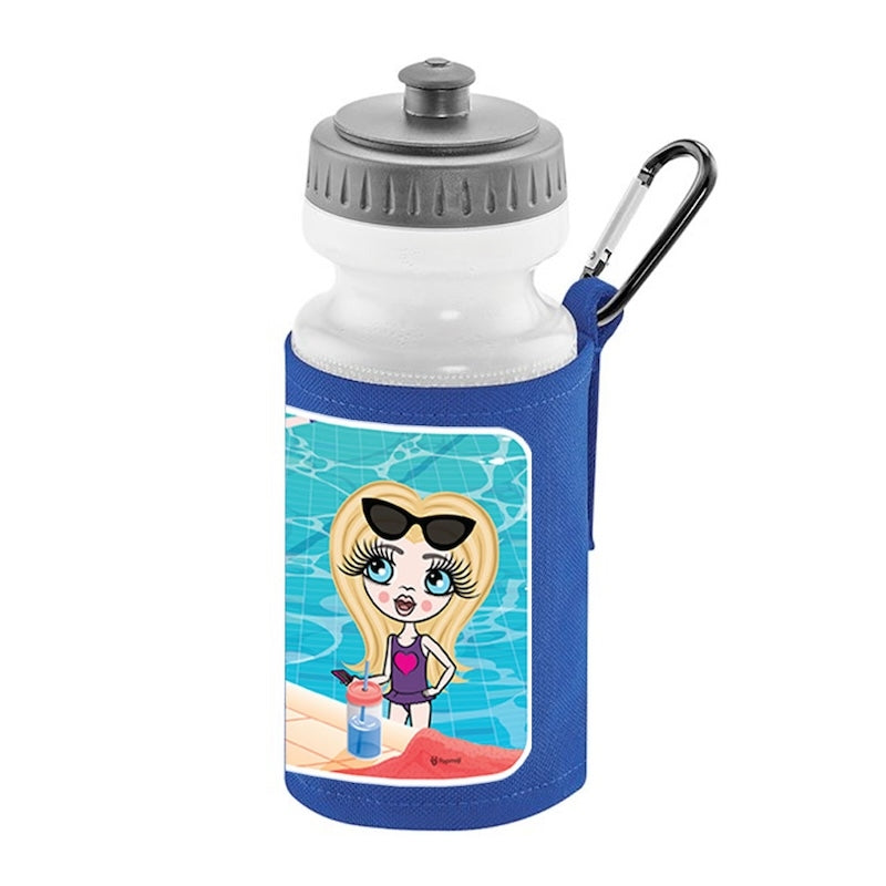 ClaireaBella Girls Personalised Swimming Water Bottle And Holder - Image 1