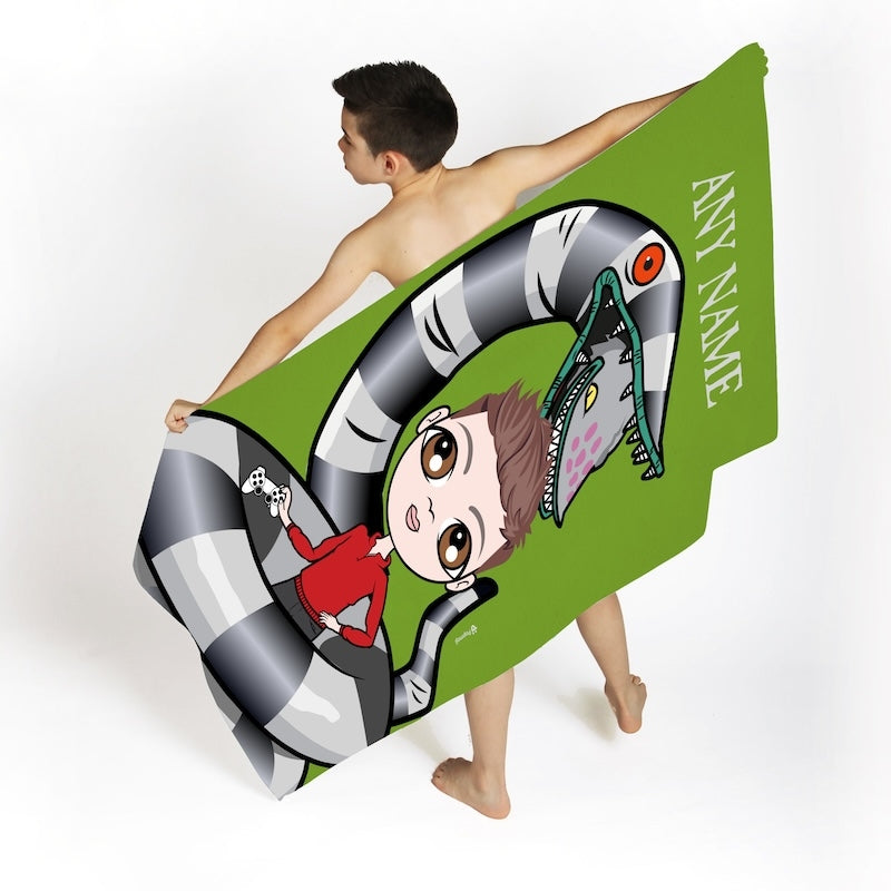 Jnr Boys Sinister Striped Snake Beach Towel - Image 3