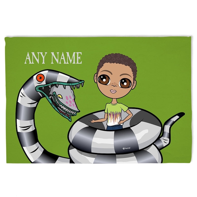 Jnr Boys Sinister Striped Snake Fleece Blanket - Image 1