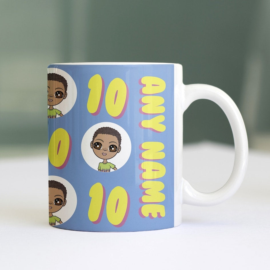 Jnr Boys Personalised 10th Birthday Mug - Image 2