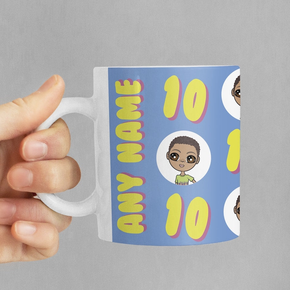 Jnr Boys Personalised 10th Birthday Mug - Image 3