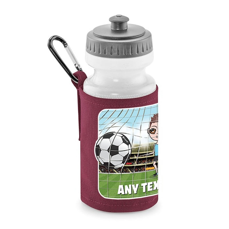 Jnr Boys Personalised Football Water Bottle And Holder - Image 2