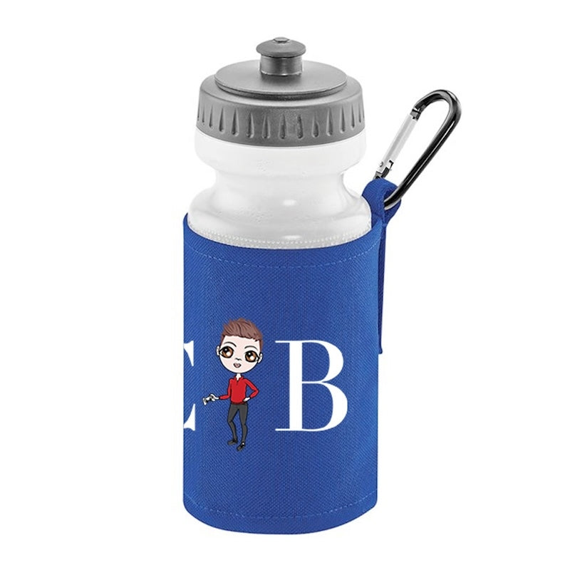 Jnr Boys Personalised LUX Initial Water Bottle And Holder - Image 3