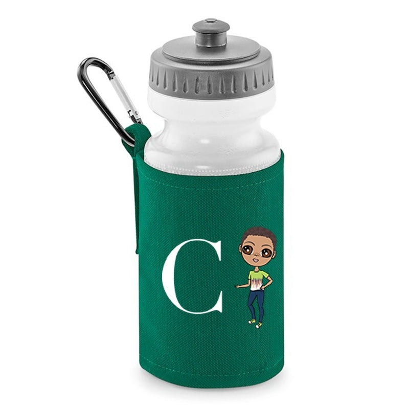 Jnr Boys Personalised LUX Initial Water Bottle And Holder - Image 4