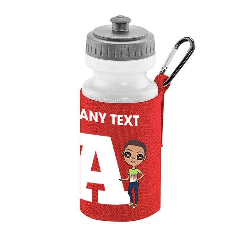 Jnr Boys Personalised One Letter Water Bottle And Holder - Image 6