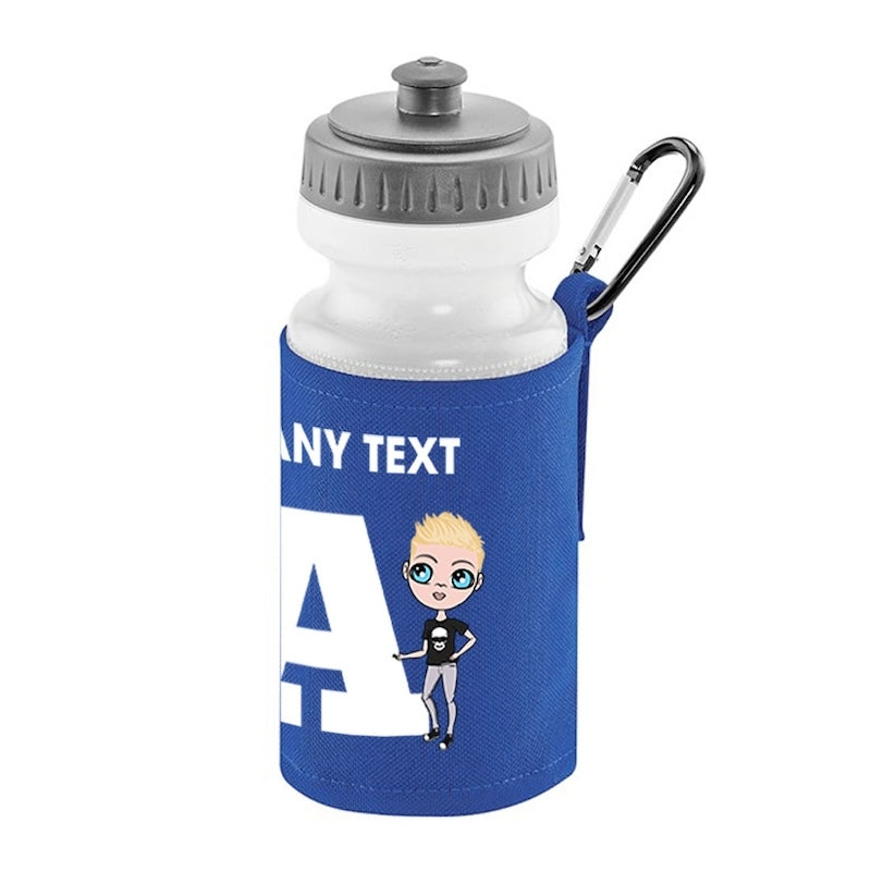 Jnr Boys Personalised One Letter Water Bottle And Holder - Image 5