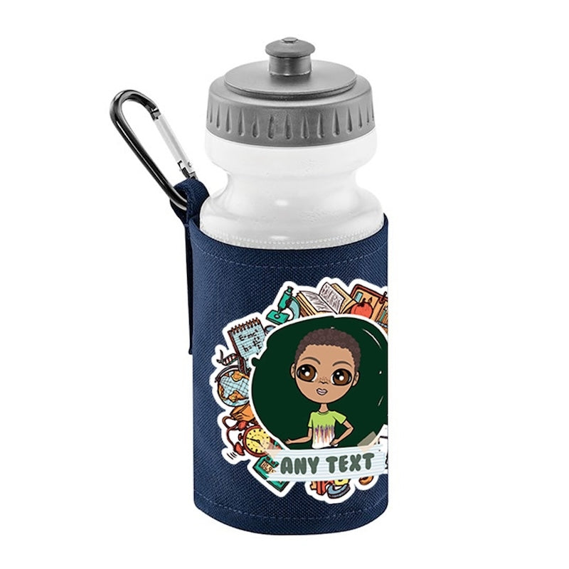 Jnr Boys Personalised Stationary Water Bottle And Holder - Image 1