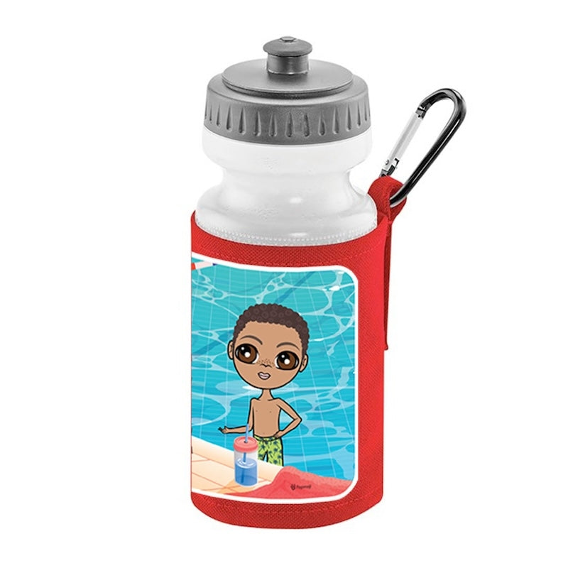 Jnr Boys Personalised Swimming Water Bottle And Holder - Image 3