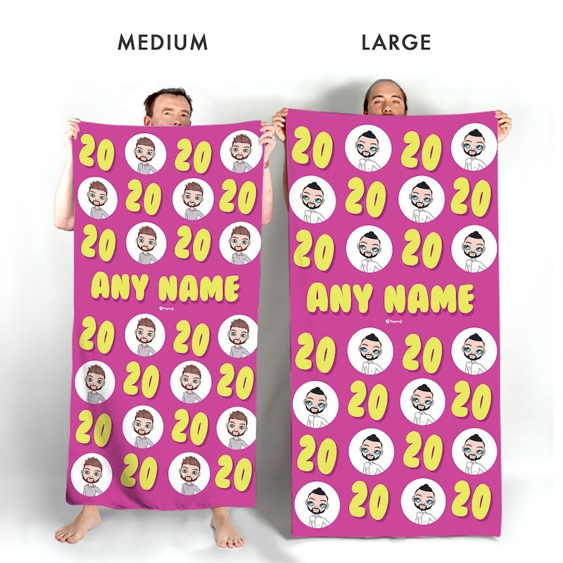 MrCB Personalised 20th Birthday Beach Towel - Image 3