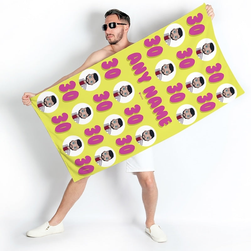 MrCB Personalised 30th Birthday Beach Towel - Image 4