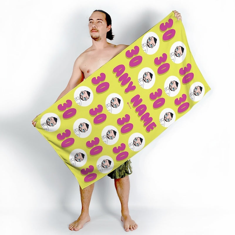 MrCB Personalised 30th Birthday Beach Towel - Image 2