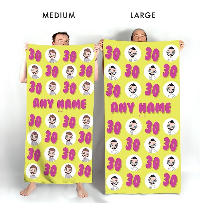 MrCB Personalised 30th Birthday Beach Towel - Image 3