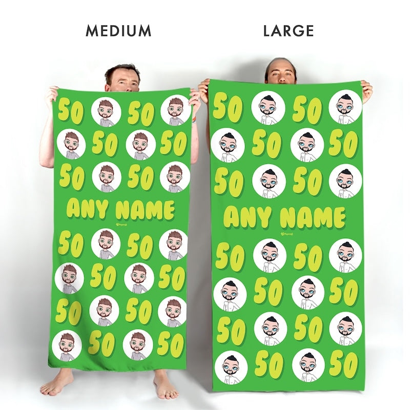 MrCB Personalised 50th Birthday Beach Towel - Image 4