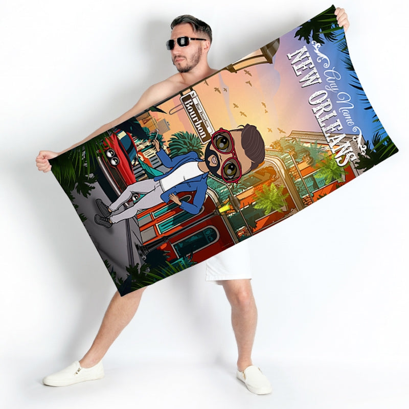 MrCB Personalised New Orleans Beach Towel - Image 3