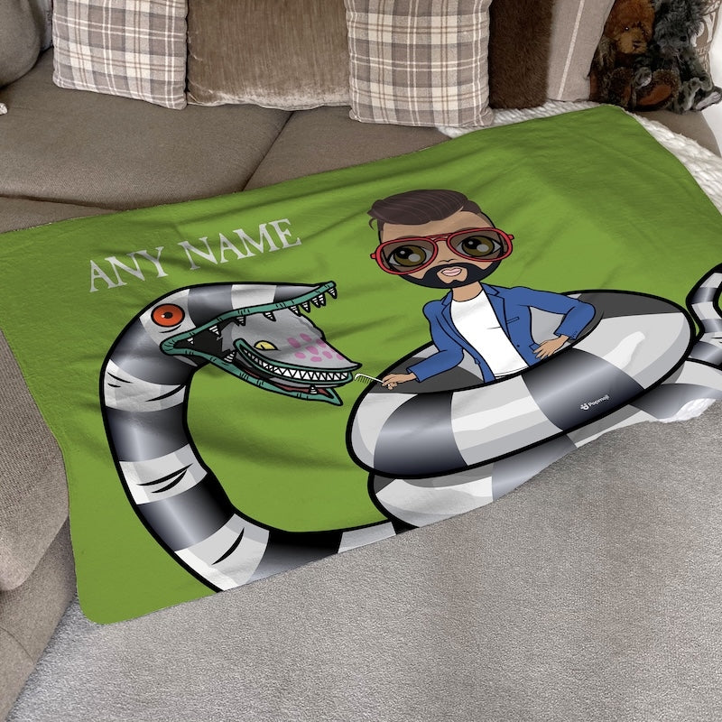 MrCB Sinister Striped Snake Fleece Blanket - Image 1