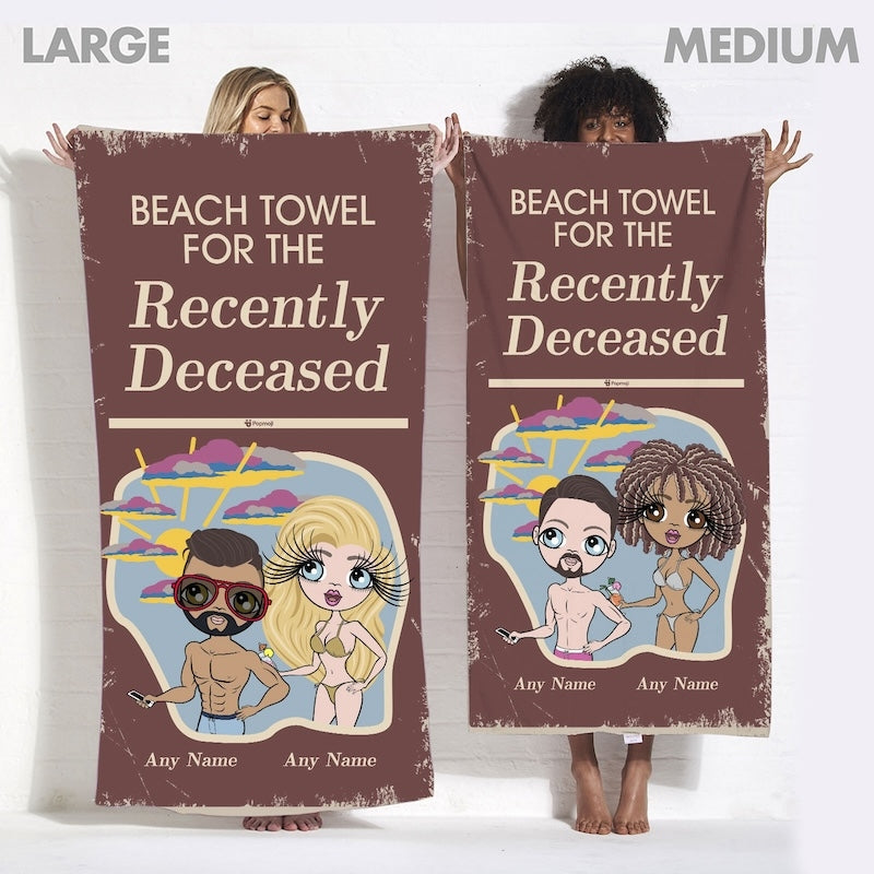 Multi Character Couples Recently Departed Beach Towel - Image 4