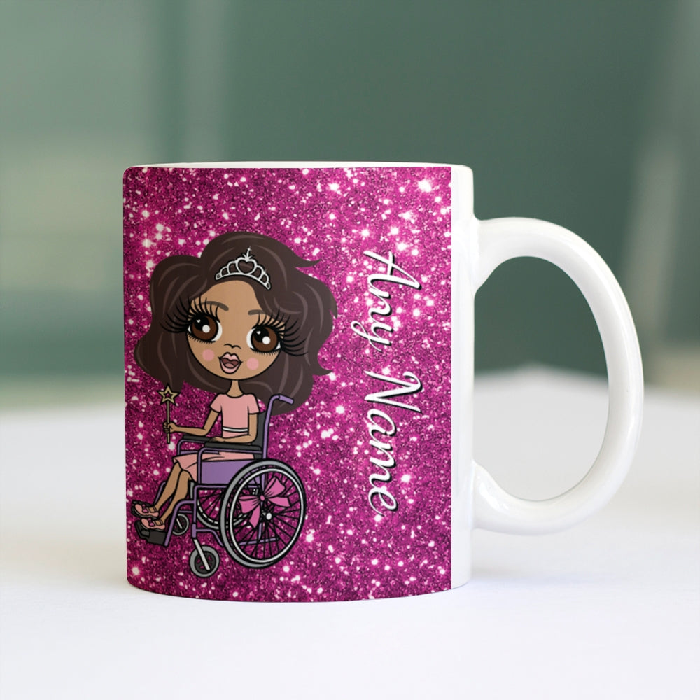 ClaireaBella Girls Wheelchair Glitter Effect Mug - Image 2