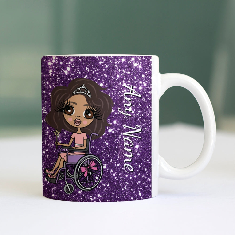 ClaireaBella Girls Wheelchair Glitter Effect Mug - Image 3