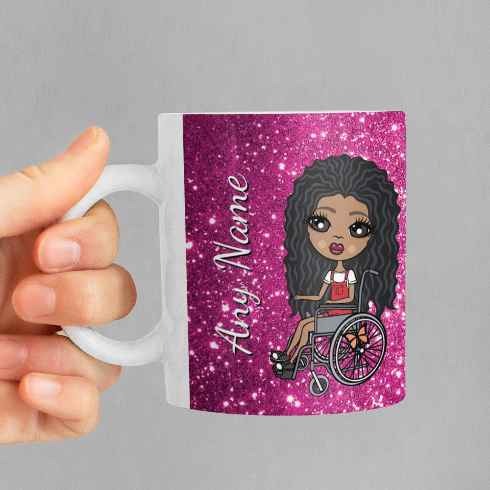 ClaireaBella Girls Wheelchair Glitter Effect Mug - Image 6