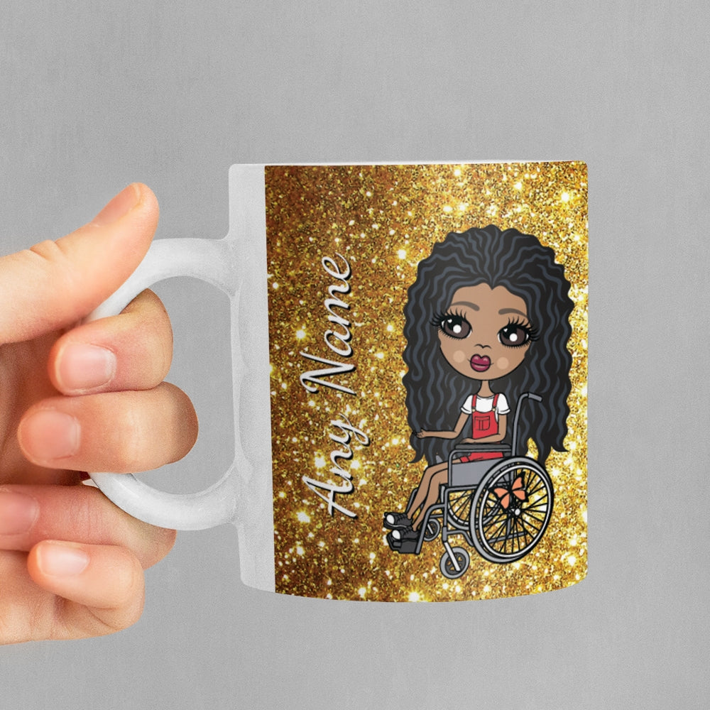 ClaireaBella Girls Wheelchair Glitter Effect Mug - Image 7