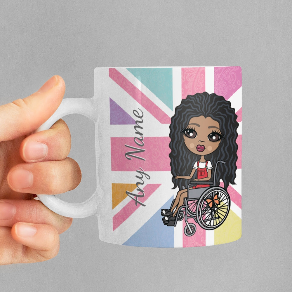 ClaireaBella Girls Wheelchair Union Jack Mug - Image 2